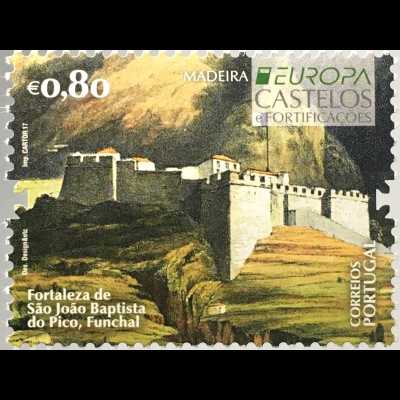 Madeira 2017 Michel Nr. 371 Europaausgabe Burgen und Schlösser Castelos 