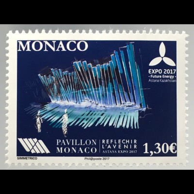 Monako Monaco 2017 Michel Nr. 3349 Weltausstellung EXPO Astana Energie Zukunft