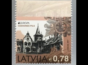 Lettland Latvia 2017 Michel Nr. 1011 D Europa Burgen und Schlösser aus MH