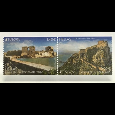 Griechenland Greece 2017 Michel Nr. 2953-54 C Europa Burgen und Schlösser 