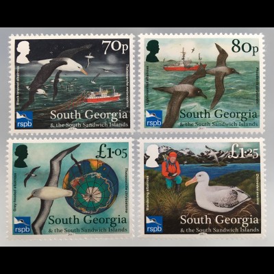 Süd Georgien und Südl. Sandwichinseln 2017 Nr. 690-93 Schutz der Albatrosse