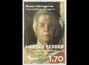 Bosnien Herzegowina 2017 Nr. 712 Kunst Gemälde Selbstporträt von Mersad Berber
