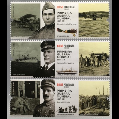 Portugal 2017 Nr. 4280-82 100 Jahre der Teilnahme Portugals am Ersten Weltkrieg