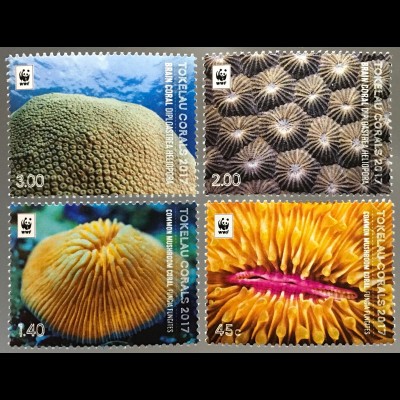 Tokelau Inseln 2017 Nr. 507-10 Koralle Nesseltiere FeuerkorallenLederkoralle