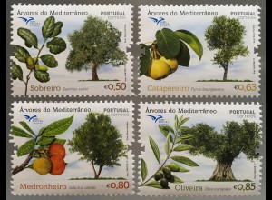 Portugal 2017 Nr. 4292-95 Euromed Postal Bäume des Mittelmeerraumes Korkeiche