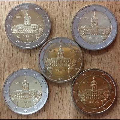 Deutschland 2018 2 Euro Gedenkmünzensatz Bundesländerserie Berlin stempelglanz