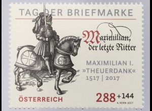 Österreich 2017 Nr. 3362 Tag der Briefmarke Maximilian der letzte Ritter 1517