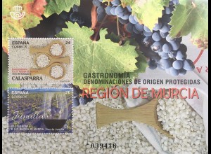 Spanien España 2017 Block 299 Gastronomie Region de Murcia Weinanbau Reisanbau