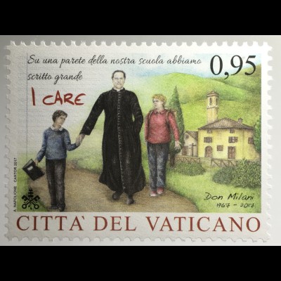 Vatikan Cittá del Vaticano 2017 Nr. 1908 Don Lorenzo Milani Priester Lehrer 