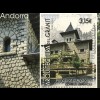Andorra spanisch 2017 Block 14 Granit Architektur Xalet Arajol Bauwerke ausStein