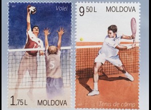 Moldawien Moldova 2017 Nr. 1015-16 Sport Volleyball Tennis Ballsport
