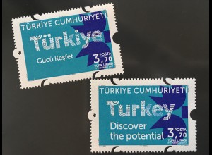 Türkei Turkey 2017 Michel Nr 4395-96 Kampagne Entdecke das Potenzial Freimarken 