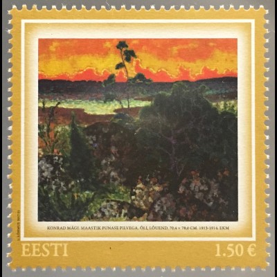 Estland EESTI 2017 Nr. 898 Konrad Mägi Kunst Gemäldeausgabe Aquarell Malerei