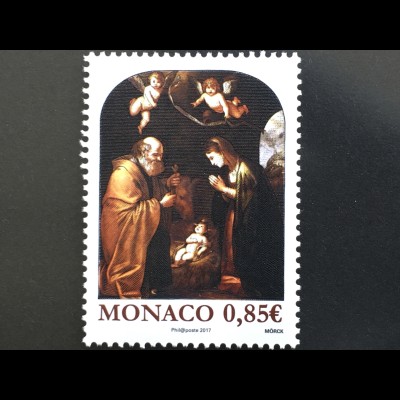 Monako Monaco 2017 Michel Nr 3369 Weihnachten Christi Geburt Natale Gemälde