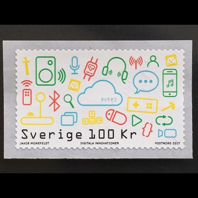 Schweden Sverige 2017 Michel Nr. 3195 Innovationen Rollenmarke Erfindungen
