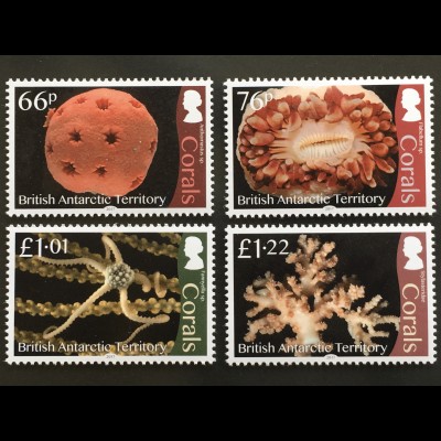 Britische Antarktis BAT 2017 Nr. 754-57 Korallen koloniebildende Nesseltiere 