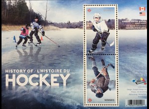 Kanada Canada 2017 Block 267 Hockey Paralellausgabe mit USA Eissport Eishockey