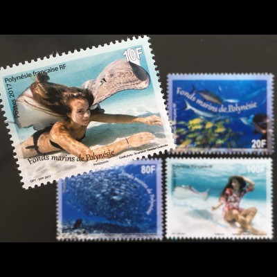 Polynesien französisch 2017 Nr. 1345-48 Meeresboden Fonds marins