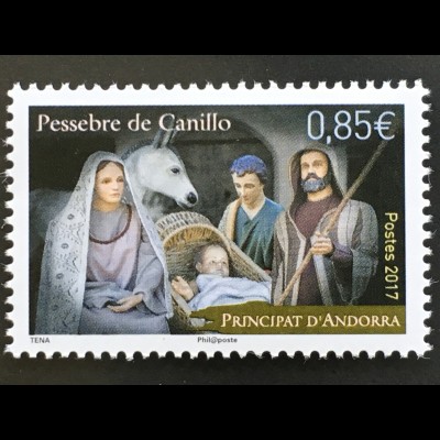 Andorra französisch 2017 Nr. 828 Weihnachten Christmas Heilige Familie Natale