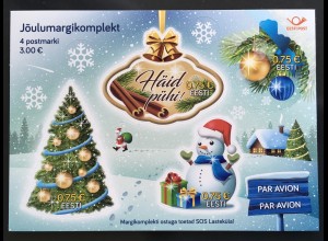 Estland EESTI 2017 Nr. 907-10 Weihnachten Block mit angenehmem Zimtduft selten