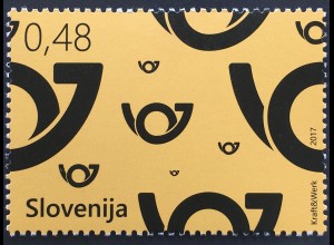 Slowenien Slovenia 2017 Nr. 1283 Posthorn Postembleme Postverkehr Postwesen