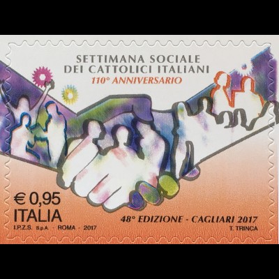 Italien Italy 2017 Michel Nr. 4005 Katholische Sozialwoche in Italien Cagliar