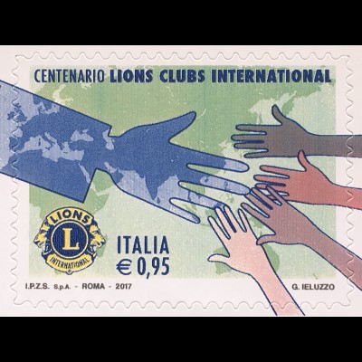 Italien Italy 2017 Michel Nr. 4006 100 Jahre Lions International Lions Club
