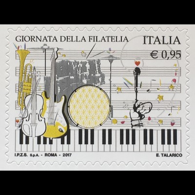 Italien Italy 2017 Michel Nr. 4004 Tag der Briefmarke Musikinstrumente Trompete