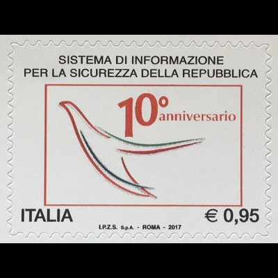 Italien Italy 2017 Michel Nr. 4025 Abteilung für Sicherheitsinformationen