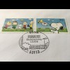 Bund BRD Ersttagsbrief FDC Marken aus Block 1. März 2018 Comic Die Peanuts 