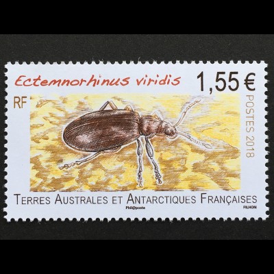 Französische Gebiete in der Antarktis TAAF 2018 Nr. 1004 Käfer Insekten Fauna