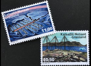 Grönland 2018 Nr. 784-85 Verlassene Anlagen Landschaften Industrie