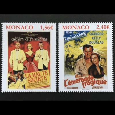 Monako Monaco 2018 Michel Nr 3376-77 Filme mit Grace Kelly Kino Hollywood