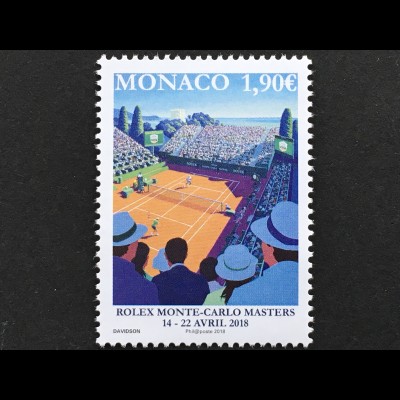 Monako Monaco 2018 Michel Nr 3379 Tennisturnier Monte-Carlo Rolex Masters