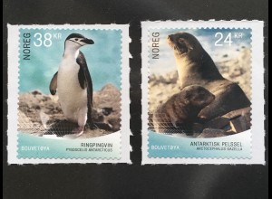 Norwegen 2018 Nr. 1962-63 Fauna auf der Bouvetinsel Seebär Zügelpinguin Tiere