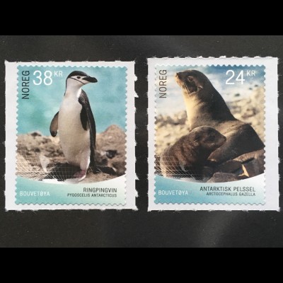 Norwegen 2018 Nr. 1962-63 Fauna auf der Bouvetinsel Seebär Zügelpinguin Tiere