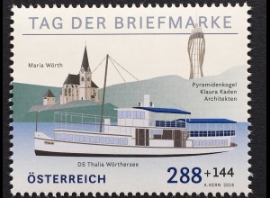 Österreich 2018 Nr. 3399 Tag der Briefmarke Dampfschiff Thalia Wörthersee 