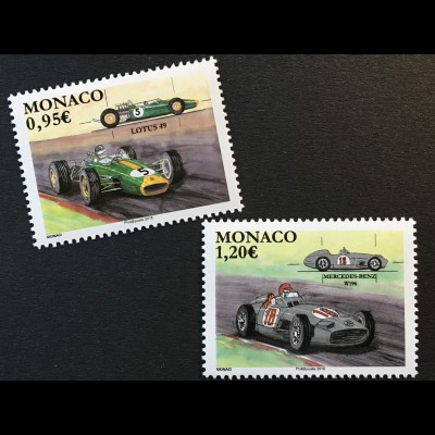 Monako Monaco 2018 Michel Nr 3383-84 Legendäre Formel-1-Rennwagen Motorsport