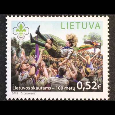 Litauen Lithuania 2018 Nr. 1274 100 Jahre Pfadfinderbewegung Litauen Pfadfinder