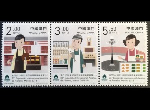 China Macau Macao 2018 Nr. 2171-74 Asian Internationale Briefmarkenausstellung