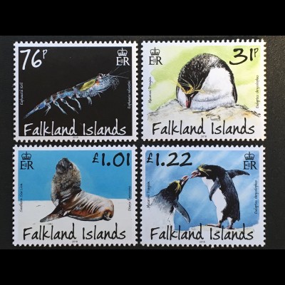 Falkland Inseln 2018 Nr. 1361-64 Räuber Beute Natur Fauna Tiere Jäger Evolution