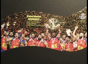Spanien España 2018 Block 306 Handball Europameisterschaft Gewinner Ballsport