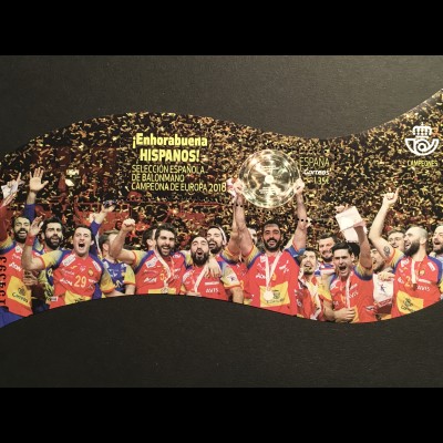 Spanien España 2018 Block 306 Handball Europameisterschaft Gewinner Ballsport