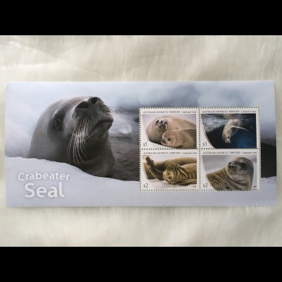 Australische Antarktis AAT 2018 Block 22 Robben Crabeater Seal Säugetiere Block