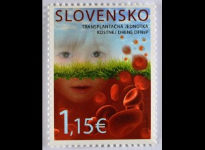 Slowakei 2015, Michel Nr. 759, Knochenmarktransplantation im Kinderkrankenhaus