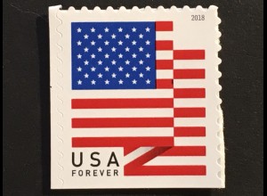 USA Amerika 2018 MIchel Nr. 5464 Freimarkenserie Flaggen aus Folienblatt