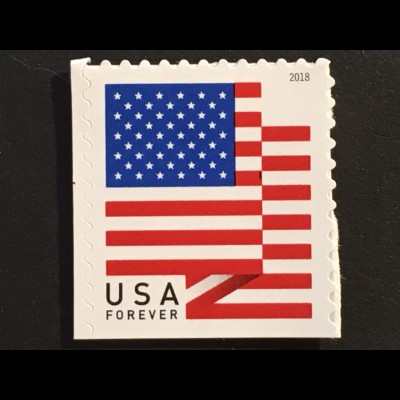 USA Amerika 2018 MIchel Nr. 5464 Freimarkenserie Flaggen aus Folienblatt