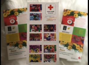 Frankreich France 2018 MH Nr. 6991-7000 Rotes Kreuz Blumensträuße croix-rouge