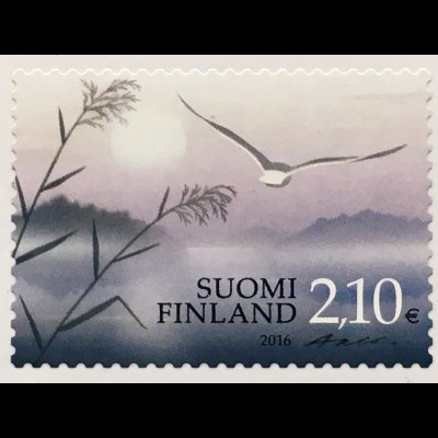 Finnland Finland 2018 Neuheit Trauermarke Tod Vergänglichkeit 