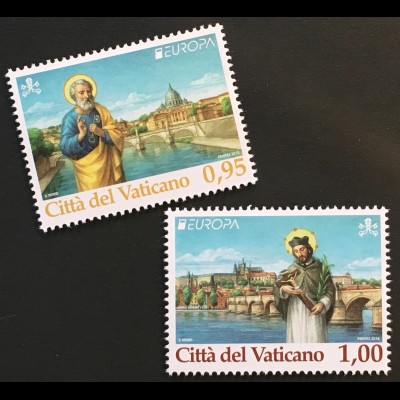 Vatikan Cittá del Vaticano 2018 Nr. 1927-28 Europaausgabe Brücken Europacept 